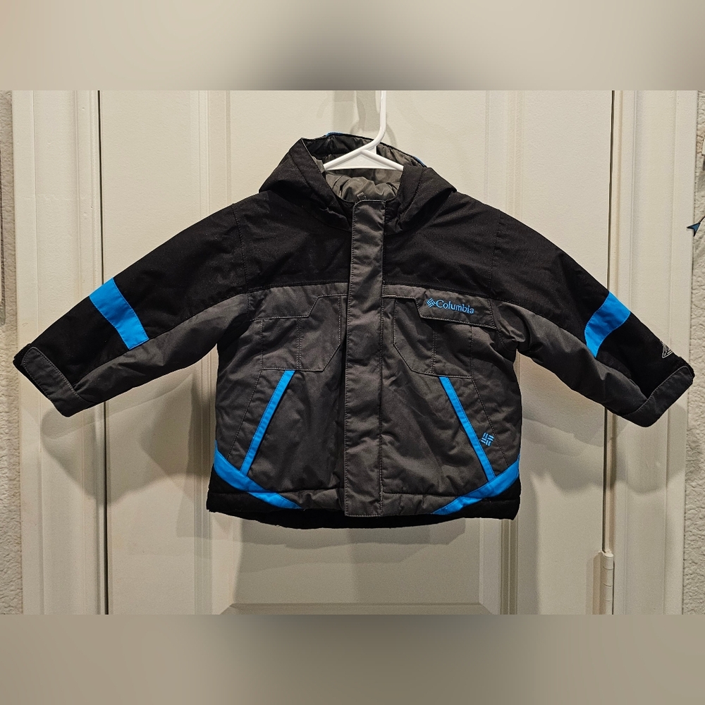 Columbia Kids' Puffer Jacket in Black, Gray, and Blue